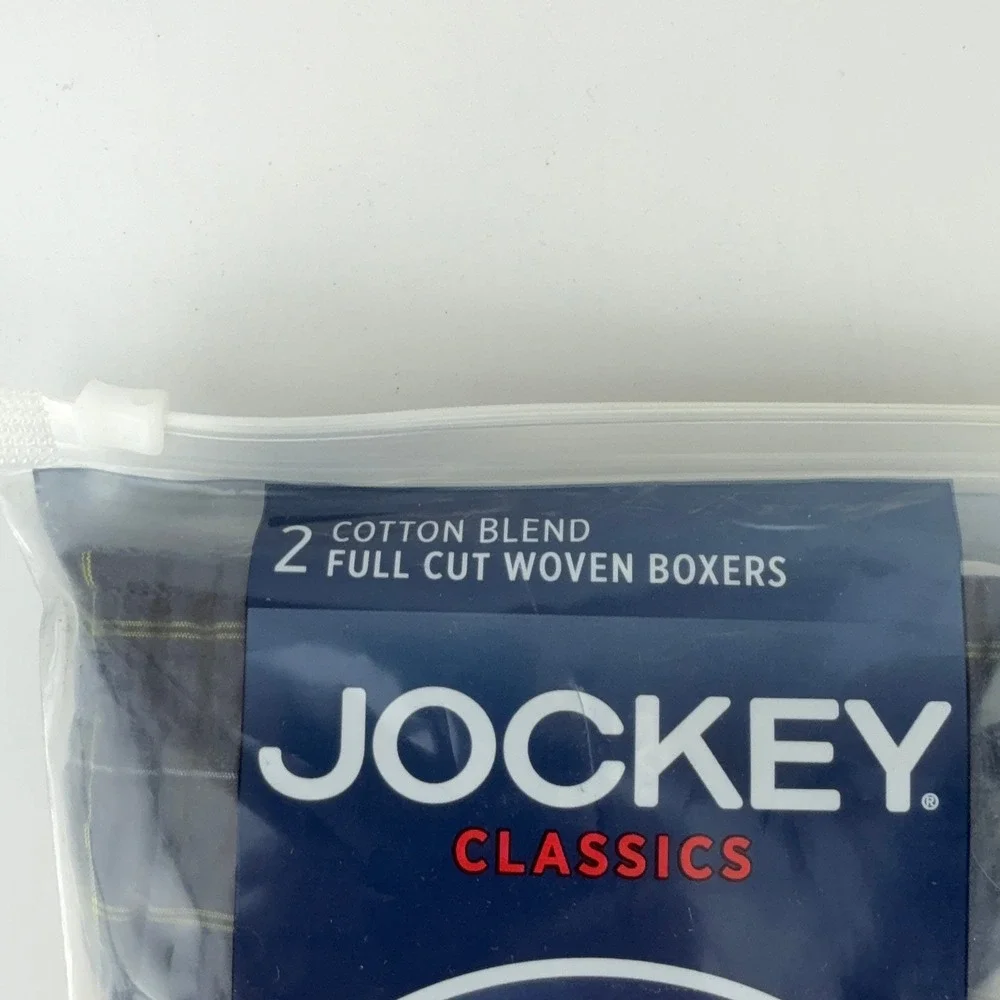 Jockey Classics 2 Pack Full Cut Woven Boxers Plaid 3XL 3TG 48-50 603039940